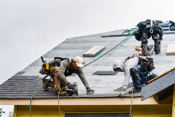 Professional Flat Roof Repair technician working in South Windham, ME